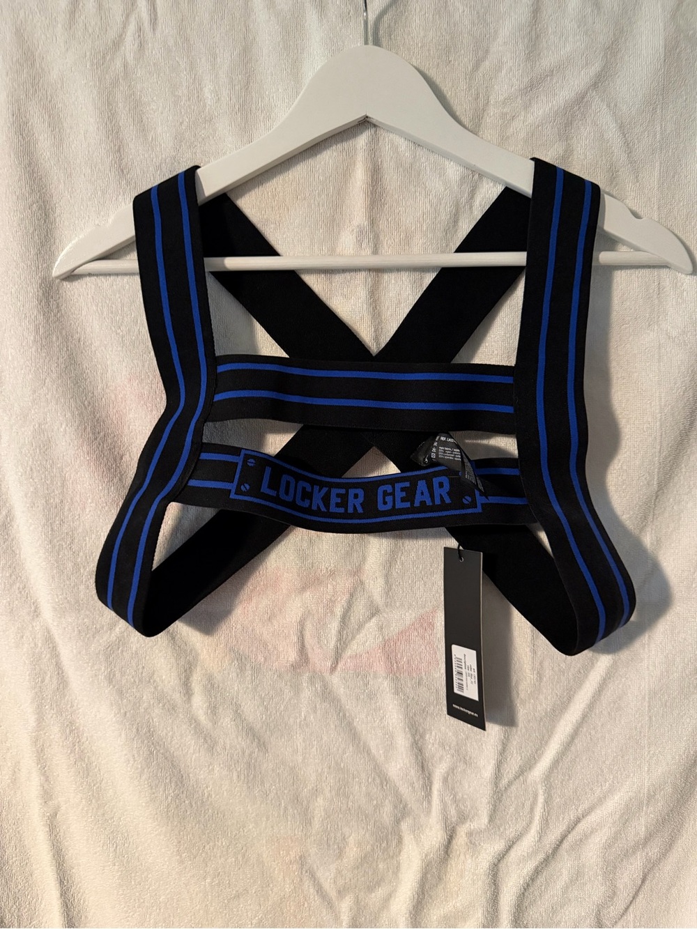 Mens Black & Blue Athletic Harness